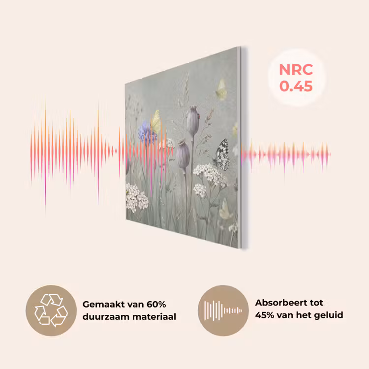 Vlinders - Wildbloemen - Illustratie - Kleurrijk PET vilt klein -USP_NL