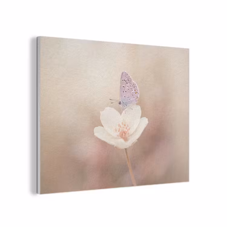Vlinder - Bloem - Blauw PET vilt klein -3d