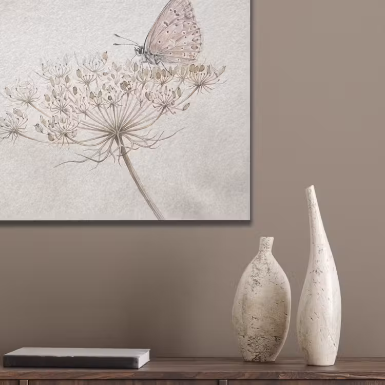 Vlinder - Bloem -Natuur - Beige PET vilt klein -sfeer6_closeup