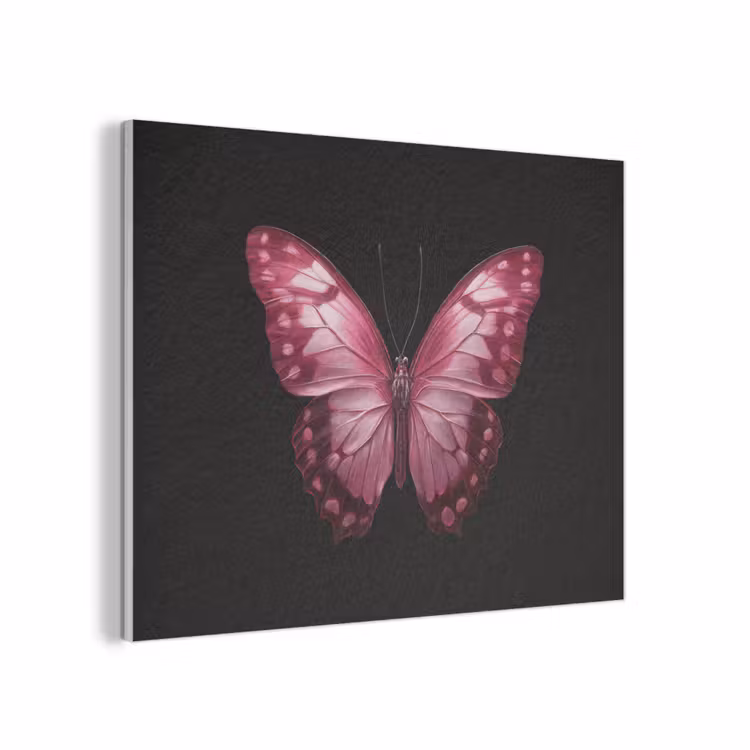 Vlinder - Fuchsia - Grafisch PET vilt klein -3d