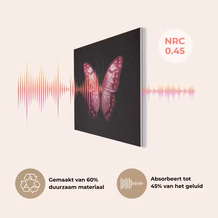 Vlinder - Fuchsia - Grafisch PET vilt klein -USP_NL
