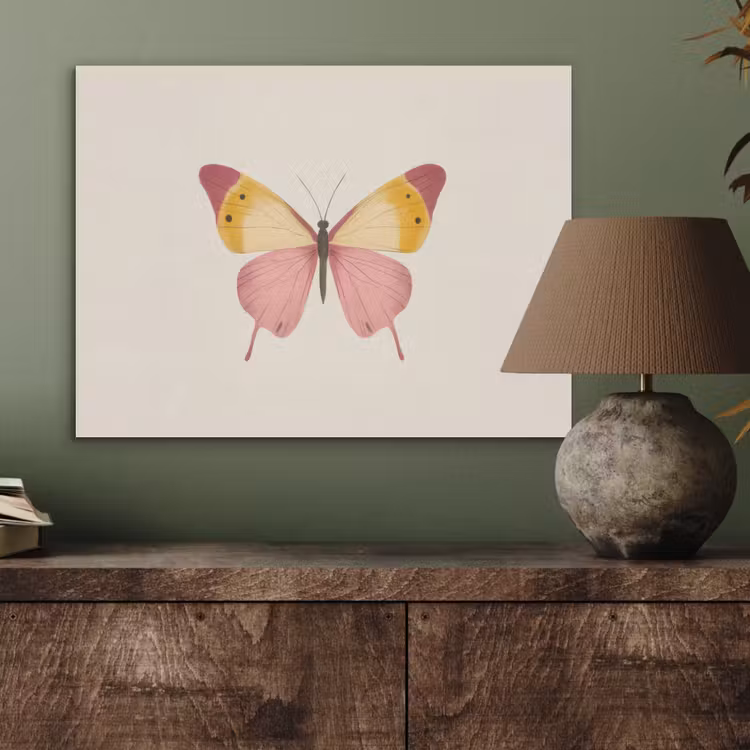 Vlinder - Illustratie - Roze PET vilt klein -sfeer2