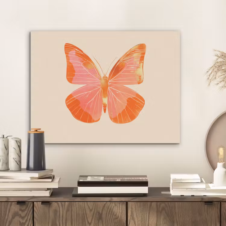 Vlinder - Minimalistisch - Roze PET vilt klein -sfeer1