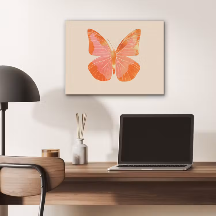 Vlinder - Minimalistisch - Roze PET vilt klein -sfeer5