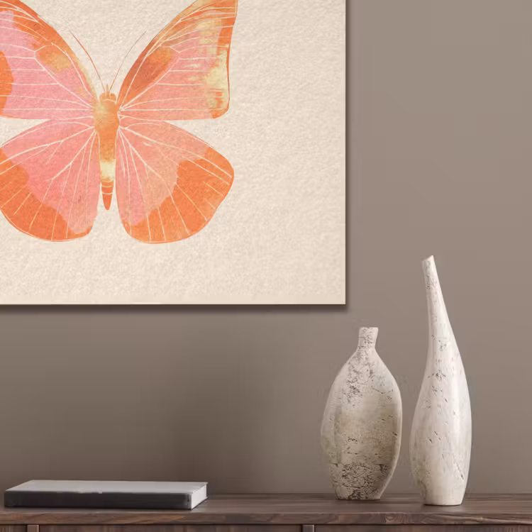 Vlinder - Minimalistisch - Roze PET vilt klein -sfeer6_closeup