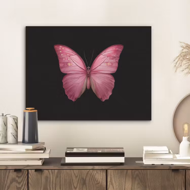 Vlinder - roze - Elegant PET vilt klein -sfeer1