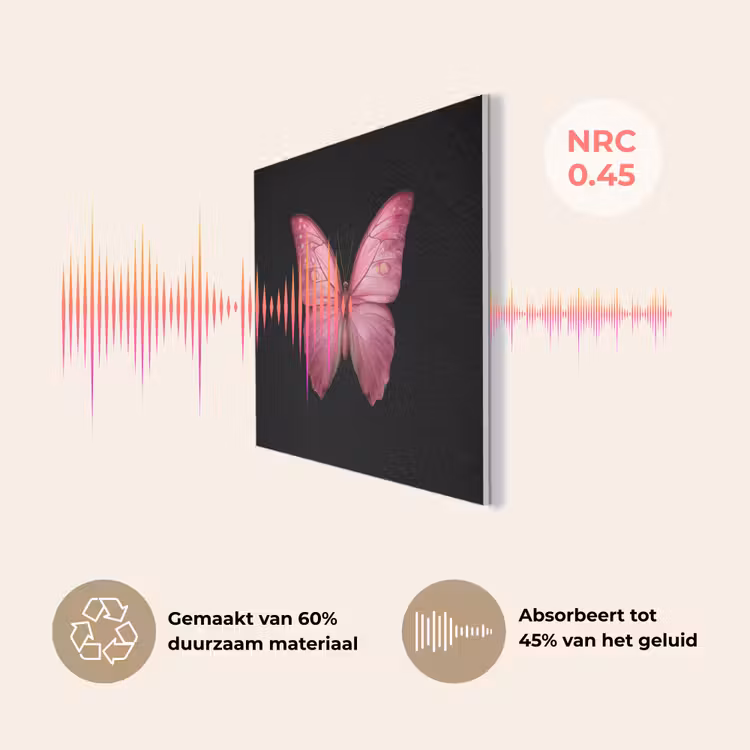 Vlinder - roze - Elegant PET vilt klein -USP_NL