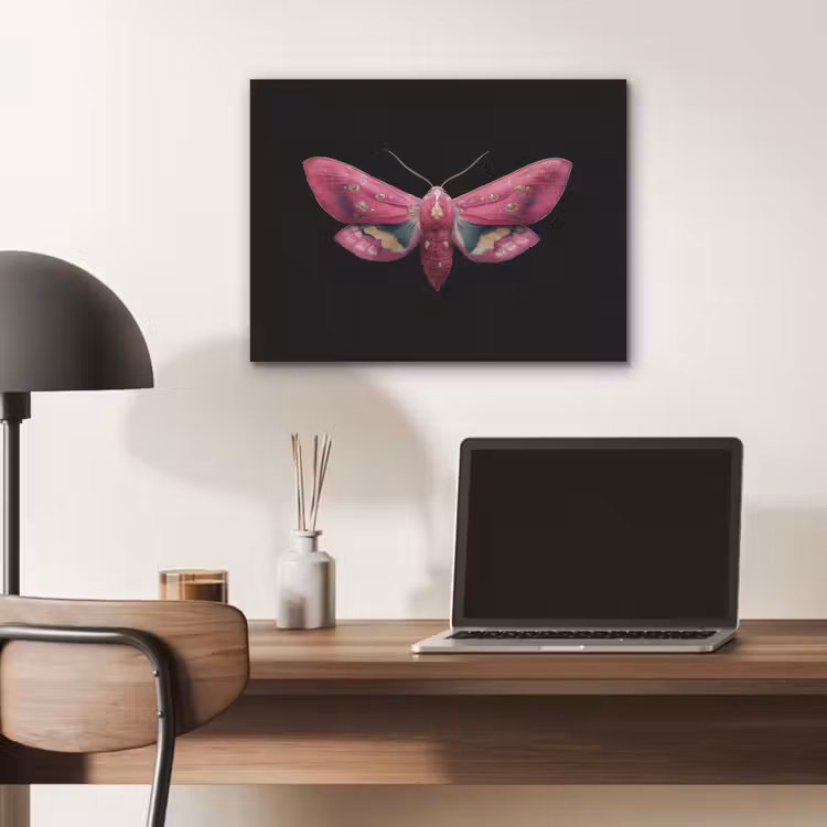 Vlinder - Roze - Nachtvlinder PET vilt klein -sfeer5