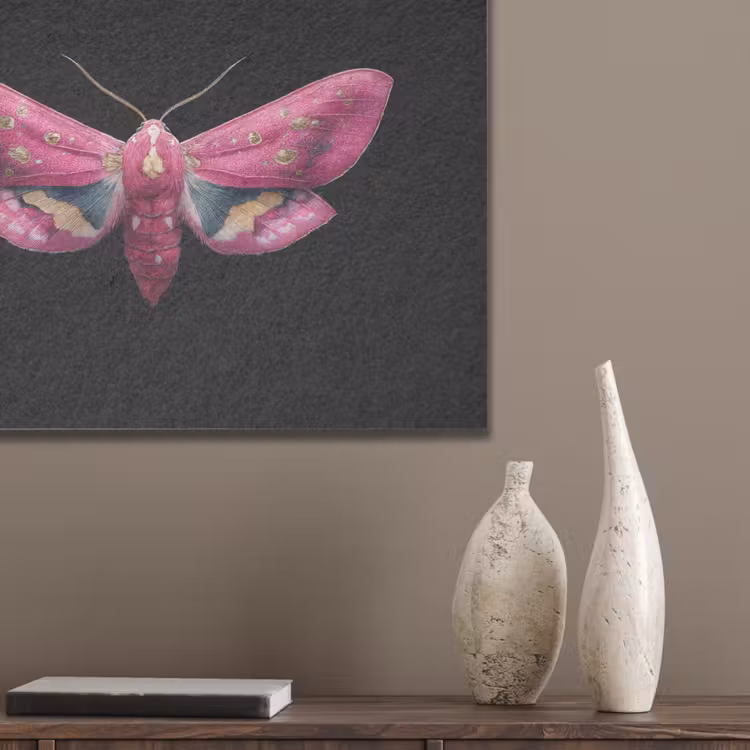 Vlinder - Roze - Nachtvlinder PET vilt klein -sfeer6_closeup