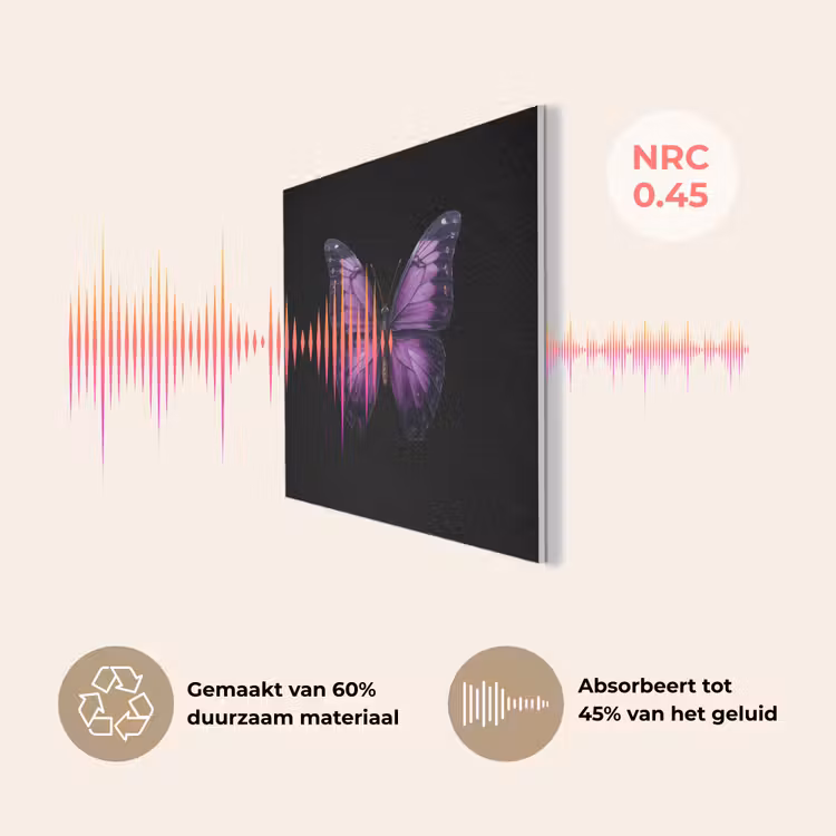 Vlinder - Paars - Levendig PET vilt klein -USP_NL