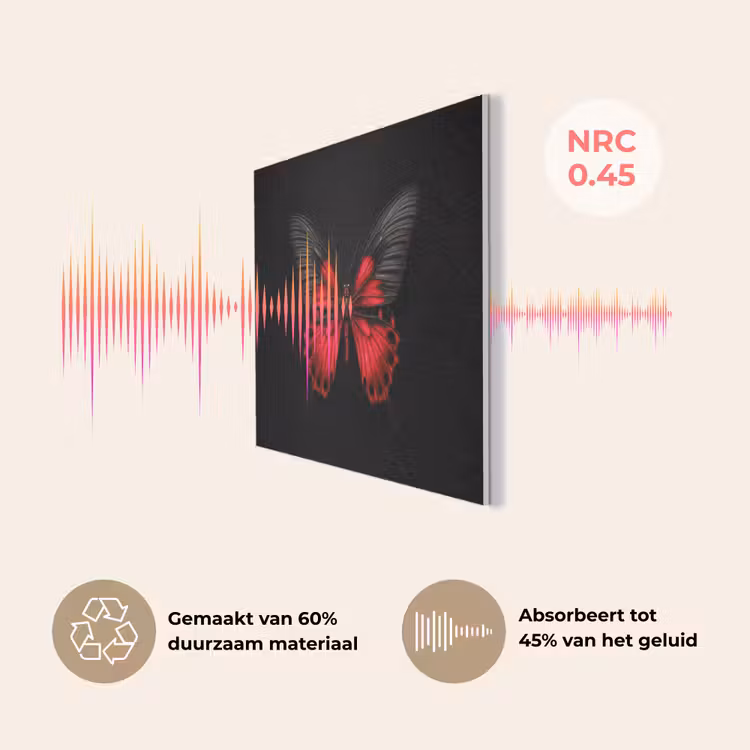 Vlinder - Rood - Contrast PET vilt klein -USP_NL