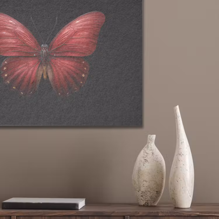 Vlinder - Rood - Minimalistisch PET vilt klein -sfeer6_closeup