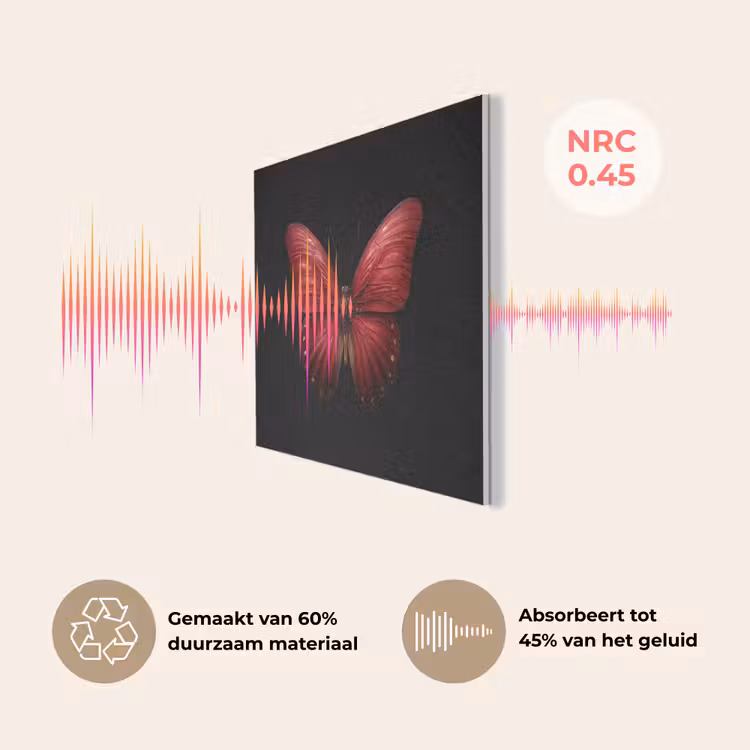 Vlinder - Rood - Minimalistisch PET vilt klein -USP_NL