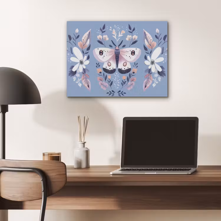 Vlinder - Vleugels - Stippen - Bloemen PET vilt klein -sfeer5