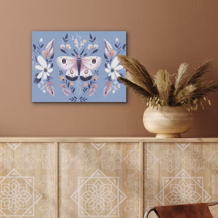 Vlinder - Vleugels - Stippen - Bloemen PET vilt klein -sfeer4