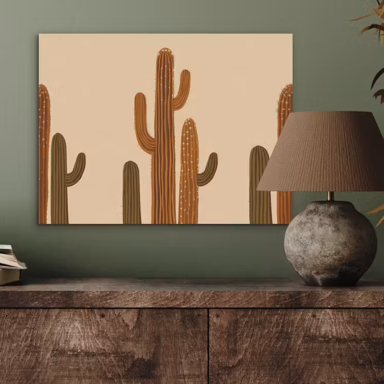Cactus - Woestijn - Zand - Bruin PET vilt klein -sfeer2
