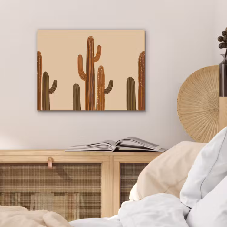 Cactus - Woestijn - Zand - Bruin PET vilt klein -sfeer3