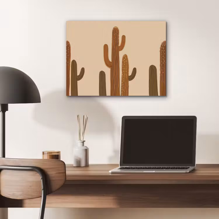 Cactus - Woestijn - Zand - Bruin PET vilt klein -sfeer5