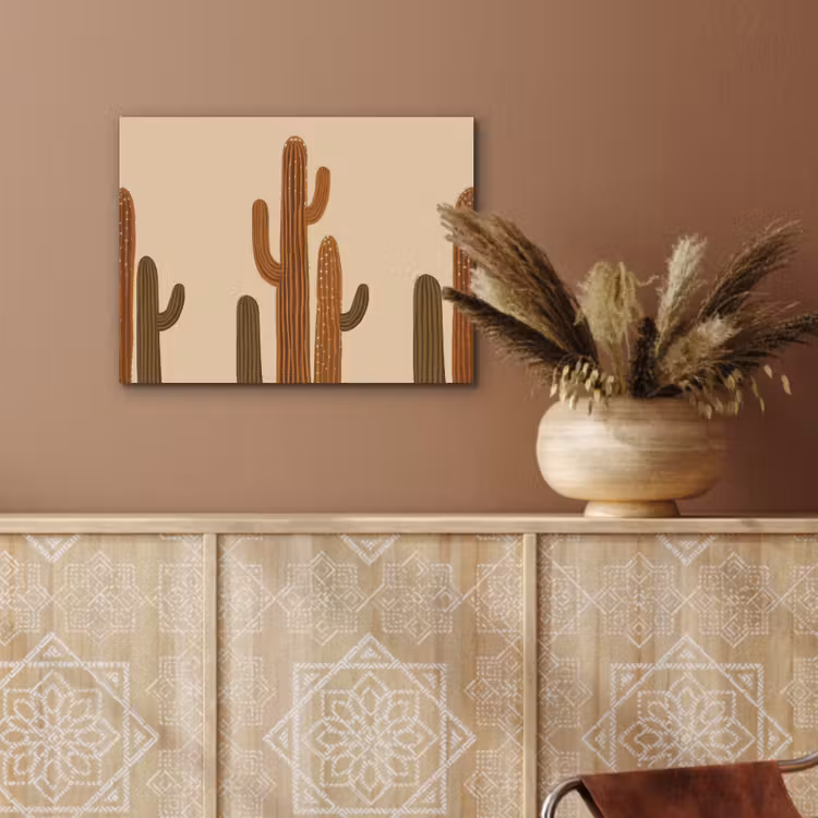 Cactus - Woestijn - Zand - Bruin PET vilt klein -sfeer4