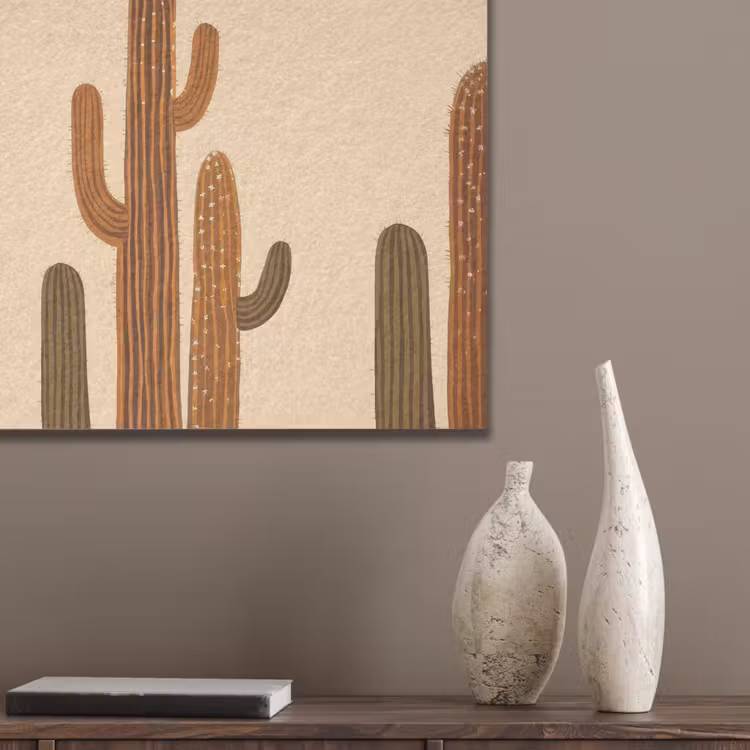 Cactus - Woestijn - Zand - Bruin PET vilt klein -sfeer6_closeup