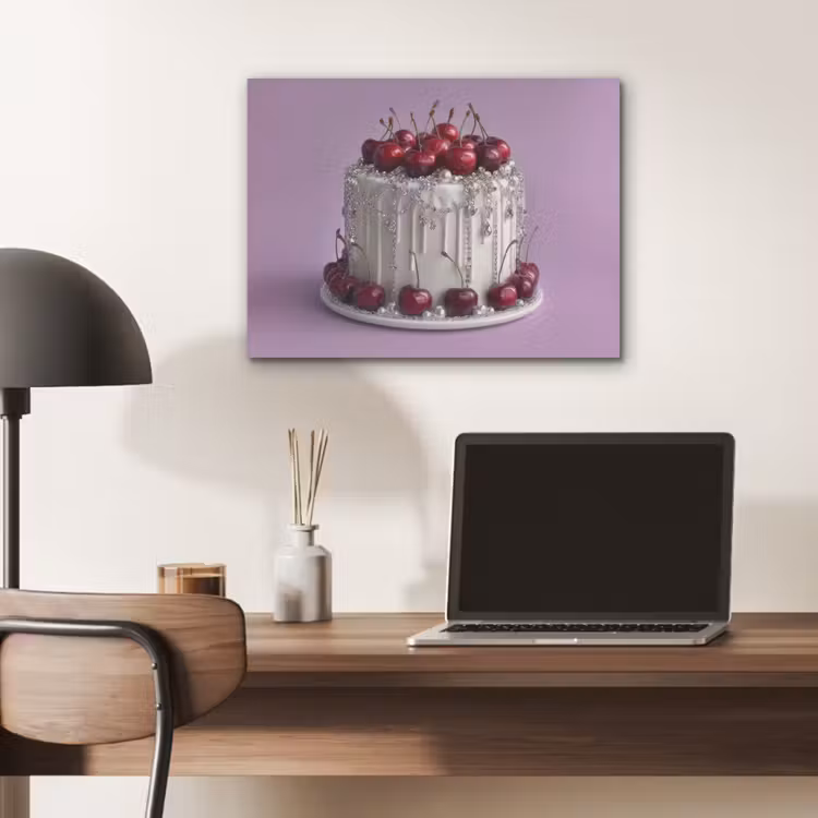 Taart - Kersen - Juwelen - Rood PET vilt klein -sfeer5