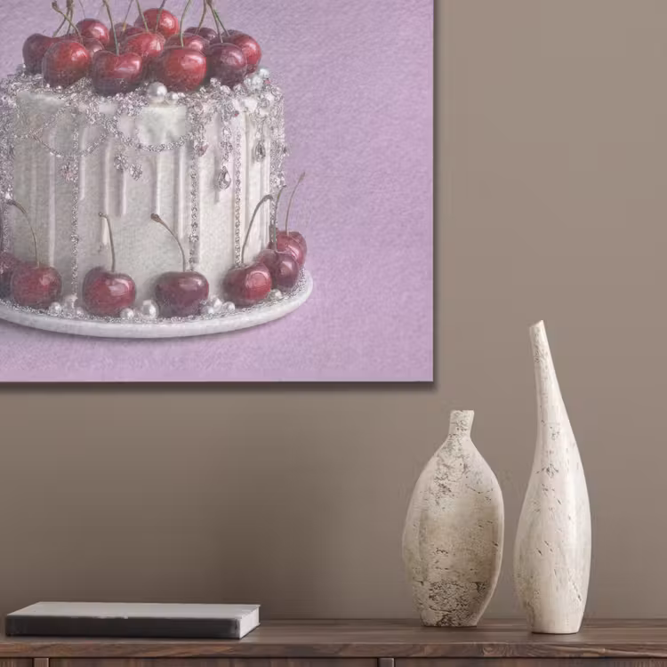 Taart - Kersen - Juwelen - Rood PET vilt klein -sfeer6_closeup