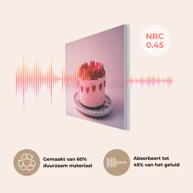 Taart - Hart - Roze PET vilt klein -USP_NL