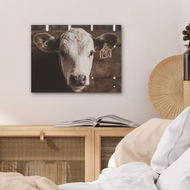 Kalf - Oormerk - Houten stal PET vilt klein -sfeer3