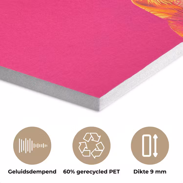 Kameel - Bloemen - Kimono - Waaiers PET vilt klein -closeup_NL