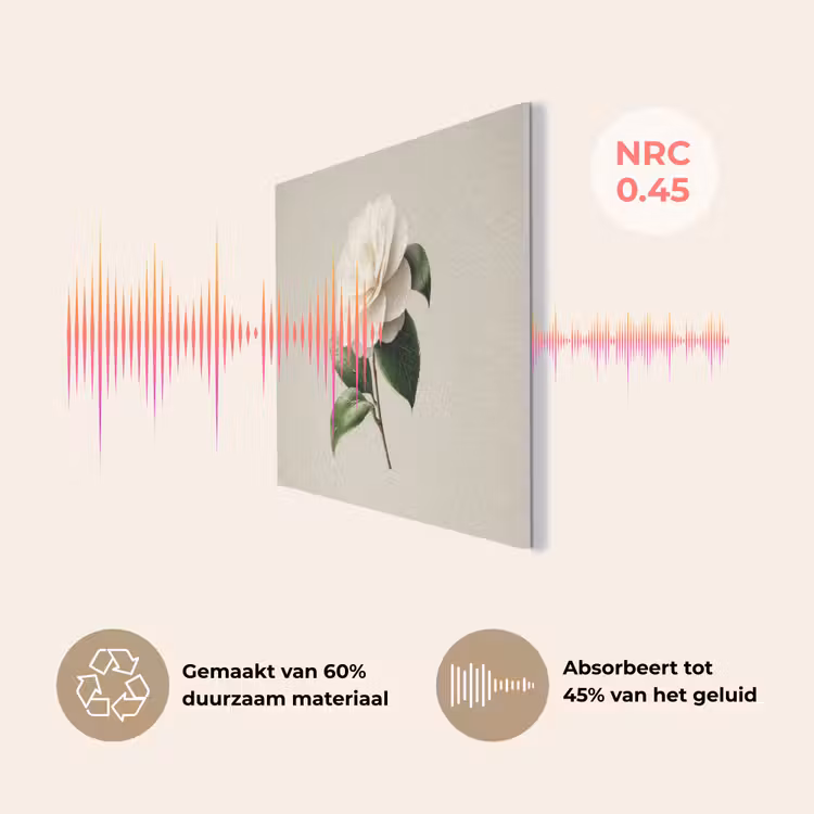Cameliabloem - Wit - Groen PET vilt klein -USP_NL