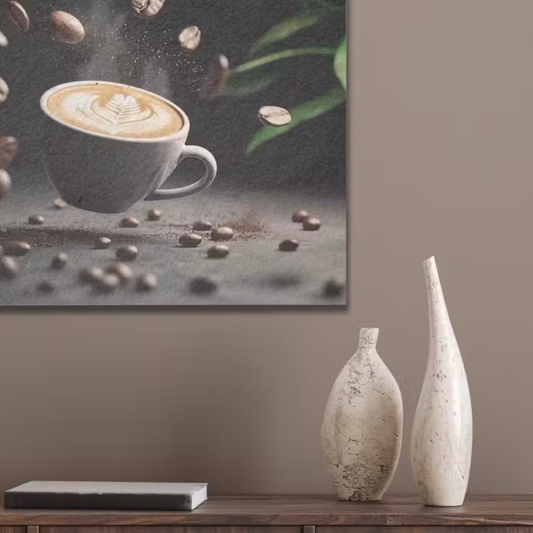Cappuccino - Kop - Bonen - Bruin PET vilt klein -sfeer6_closeup