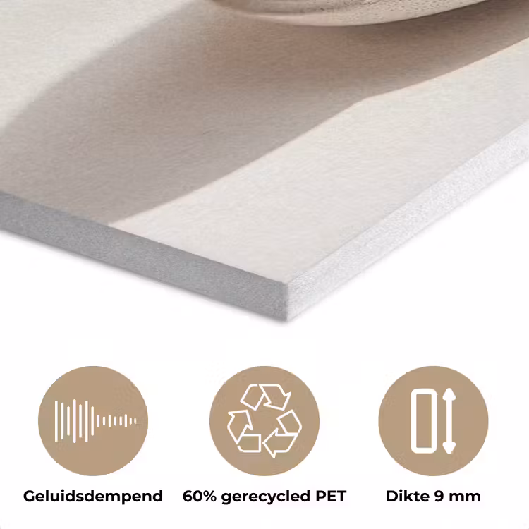 Cappuccino - Schuim - Schotel - Beige PET vilt klein -closeup_NL