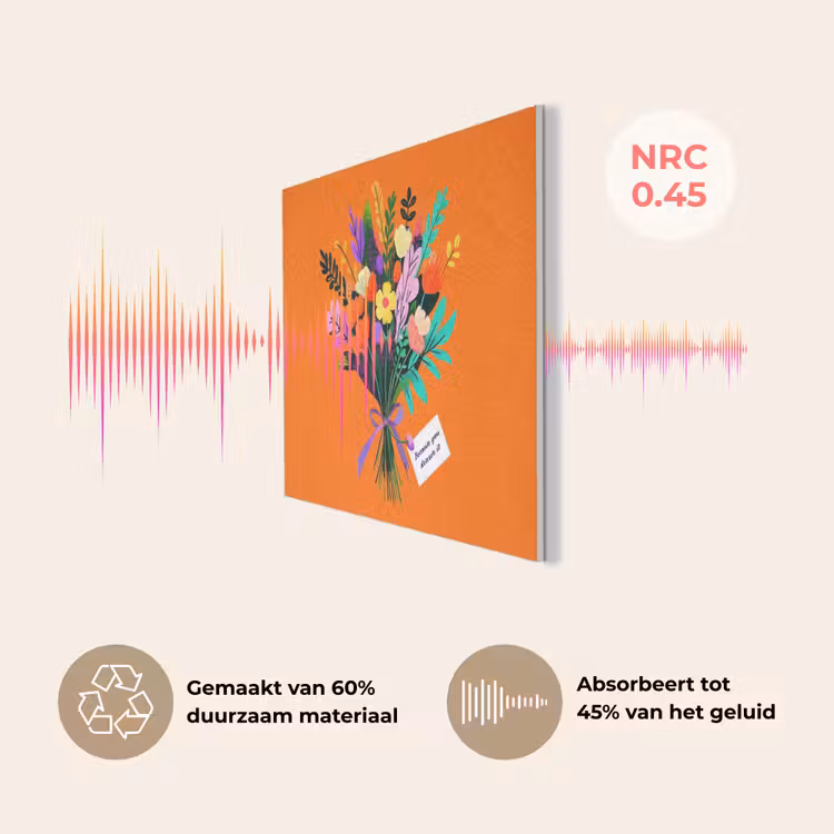 Kaartje - Boeket - Bloemen PET vilt klein -USP_NL