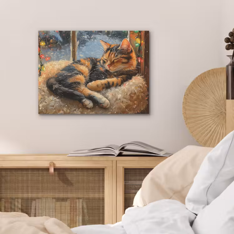 Kat - Kerst - Winter - Dier PET vilt klein -sfeer3