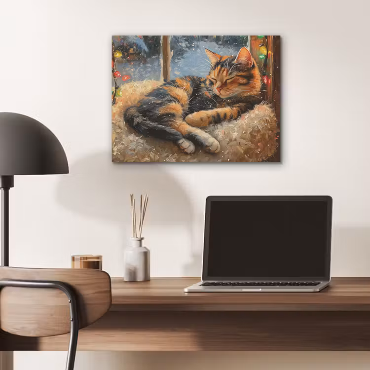Kat - Kerst - Winter - Dier PET vilt klein -sfeer5