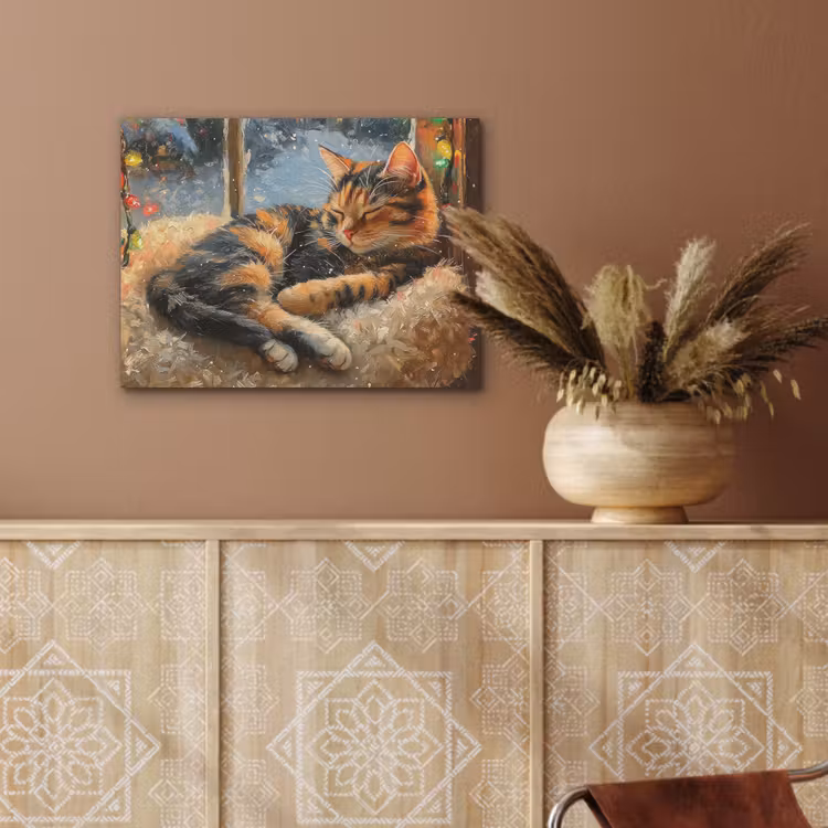 Kat - Kerst - Winter - Dier PET vilt klein -sfeer4