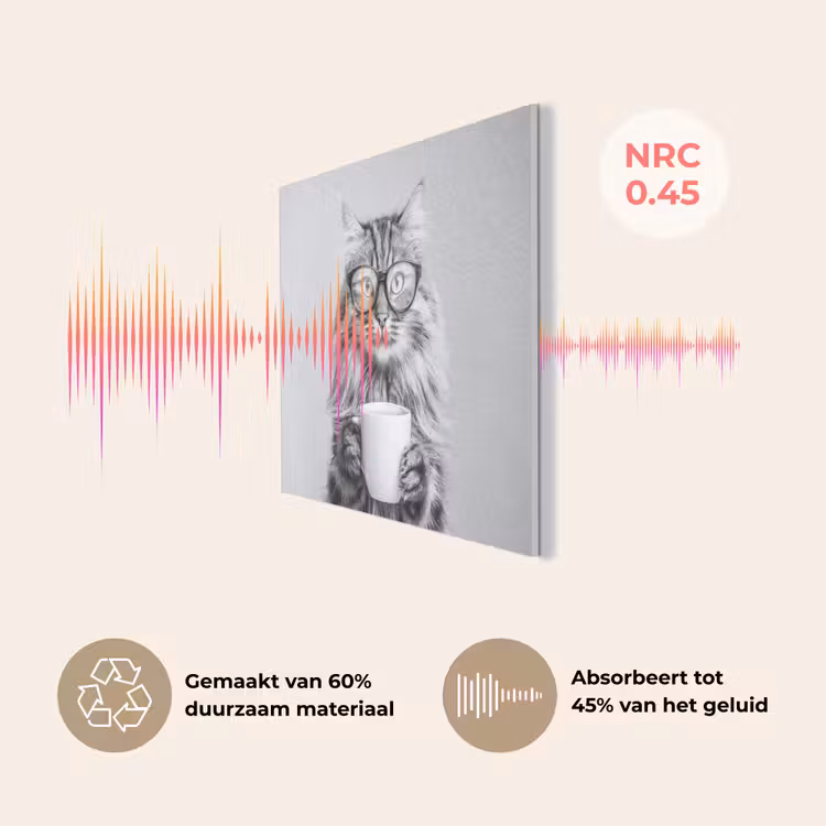 Kat - Bril - Mok - Pluizig PET vilt klein -USP_NL