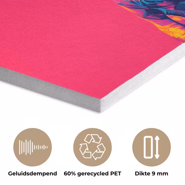 Kat - Kimono - Bloemen - Roze PET vilt klein -closeup_NL