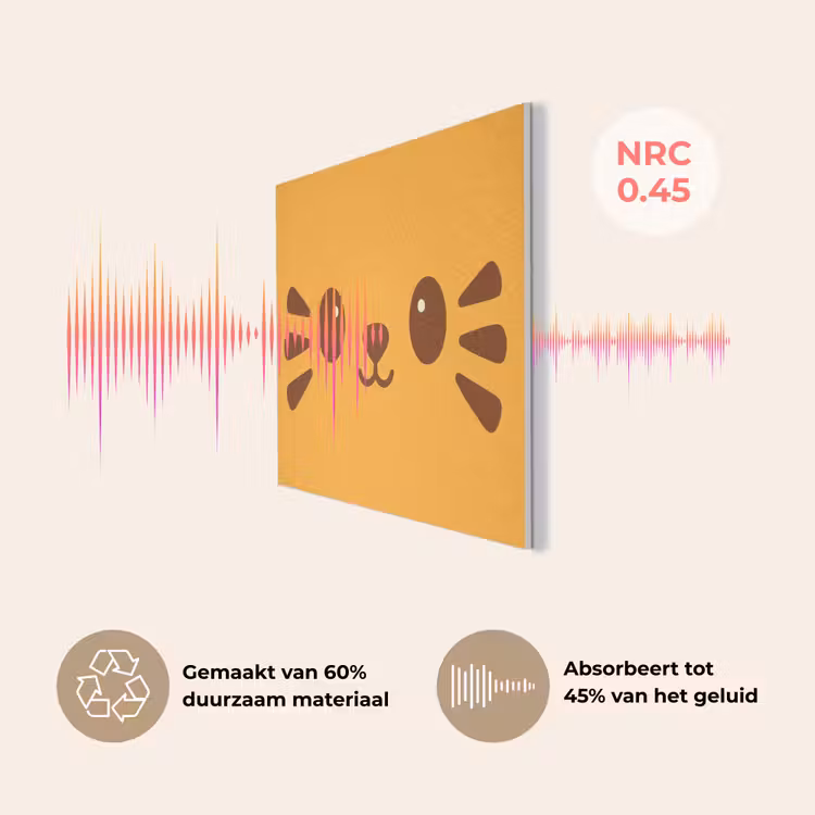 Kat - Simplistisch - Oranje - Vrolijk PET vilt klein -USP_NL