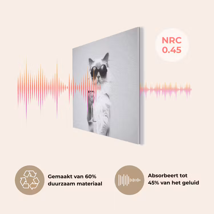 Kat - Zonnebril - Wijnglas - Langharig PET vilt klein -USP_NL