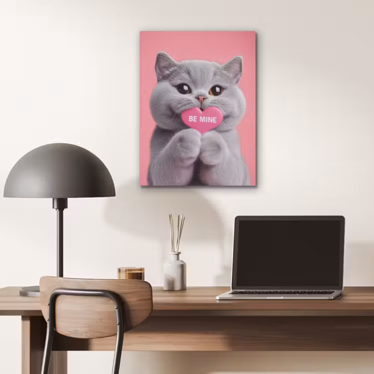 Kat - Valentijn - Roze - Liefde PET vilt klein -sfeer5
