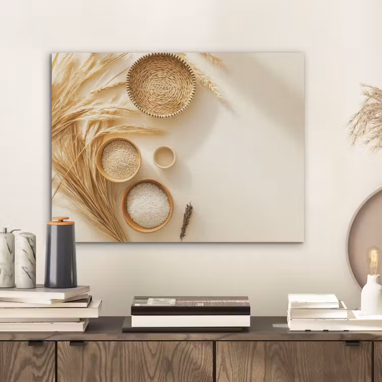 Granen - Hout - Kom - Beige PET vilt klein -sfeer1