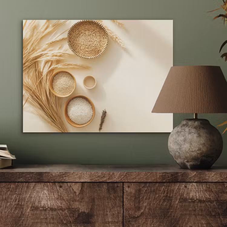 Granen - Hout - Kom - Beige PET vilt klein -sfeer2