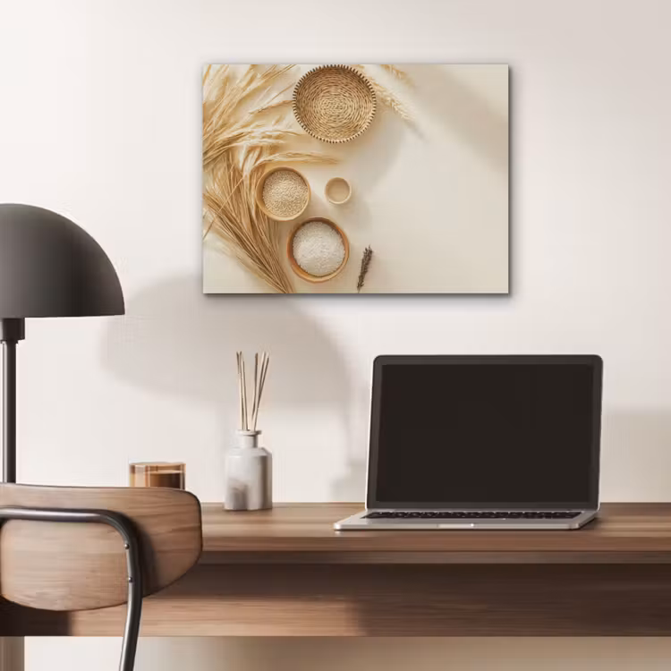 Granen - Hout - Kom - Beige PET vilt klein -sfeer5