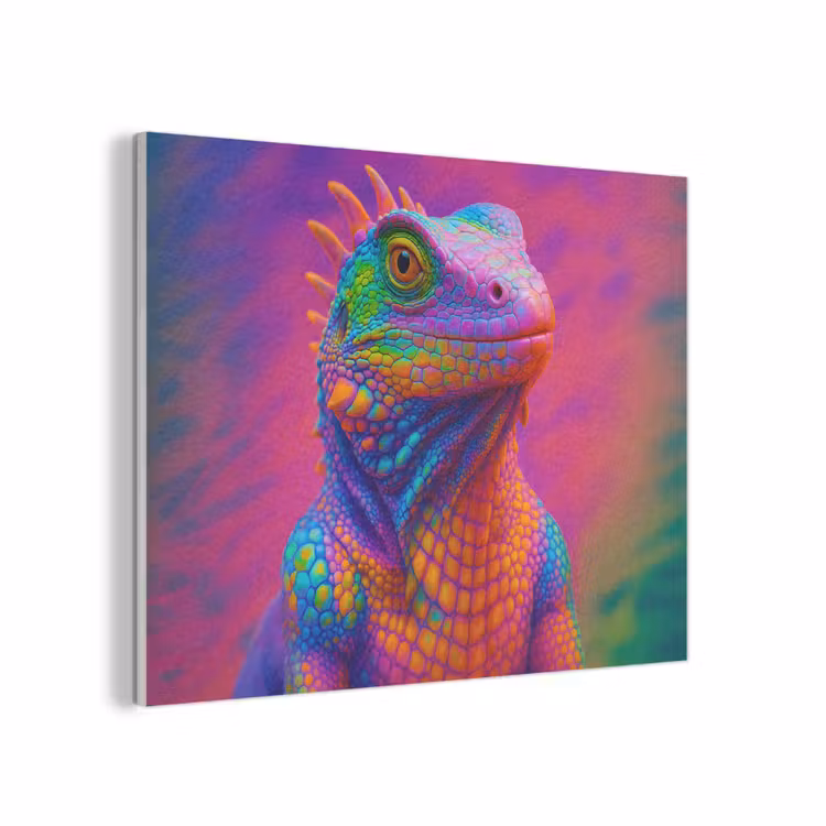 Kameleon - Dieren - Neon - Kleur PET vilt klein -3d
