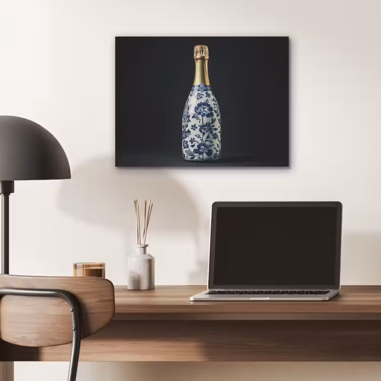 Champagne - Bloemen - Goud - Chique PET vilt klein -sfeer5