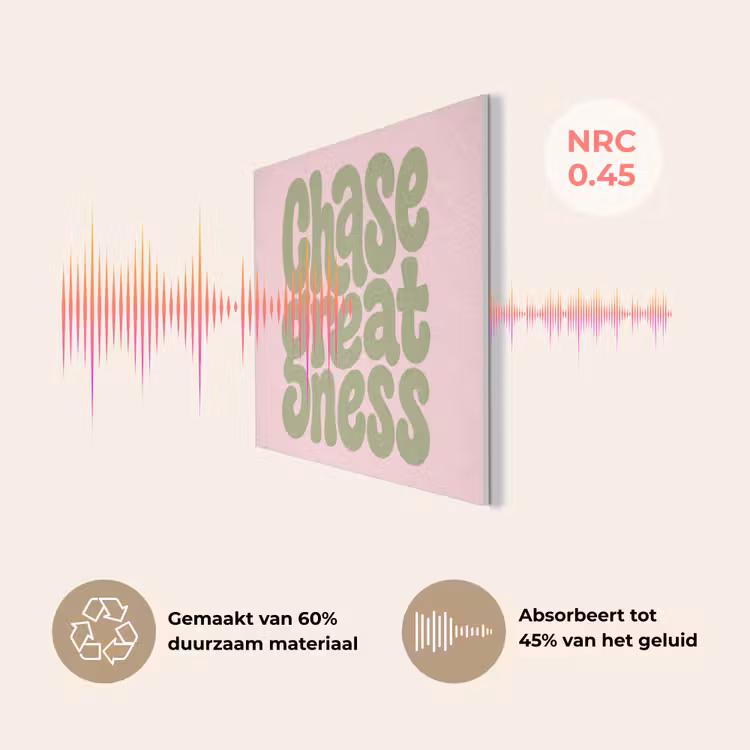 Chase greatness - Groen - Roze - Retro PET vilt klein -USP_NL