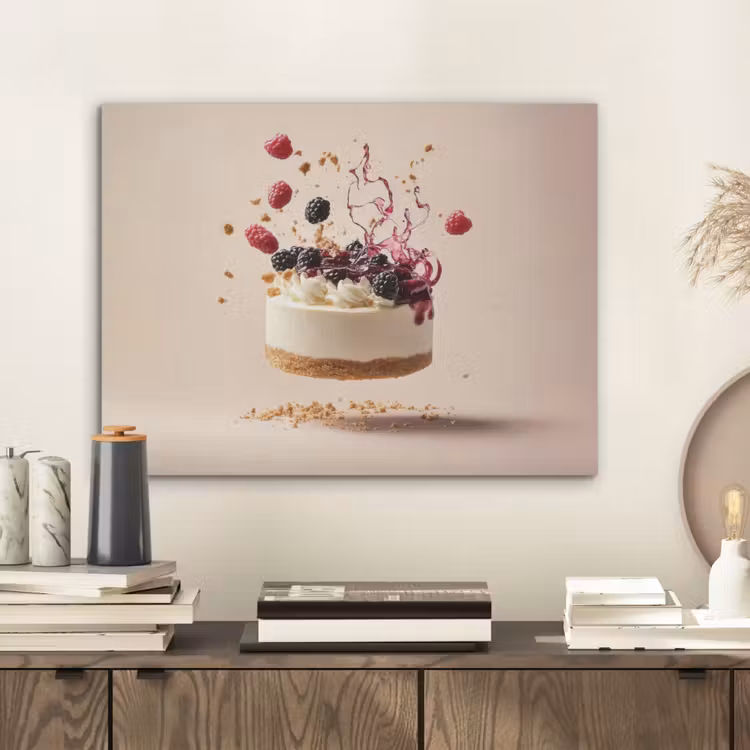 Cheesecake - Eten - Roze - Taart PET vilt klein -sfeer1
