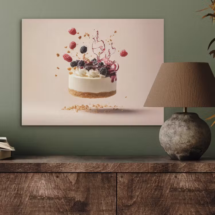 Cheesecake - Eten - Roze - Taart PET vilt klein -sfeer2