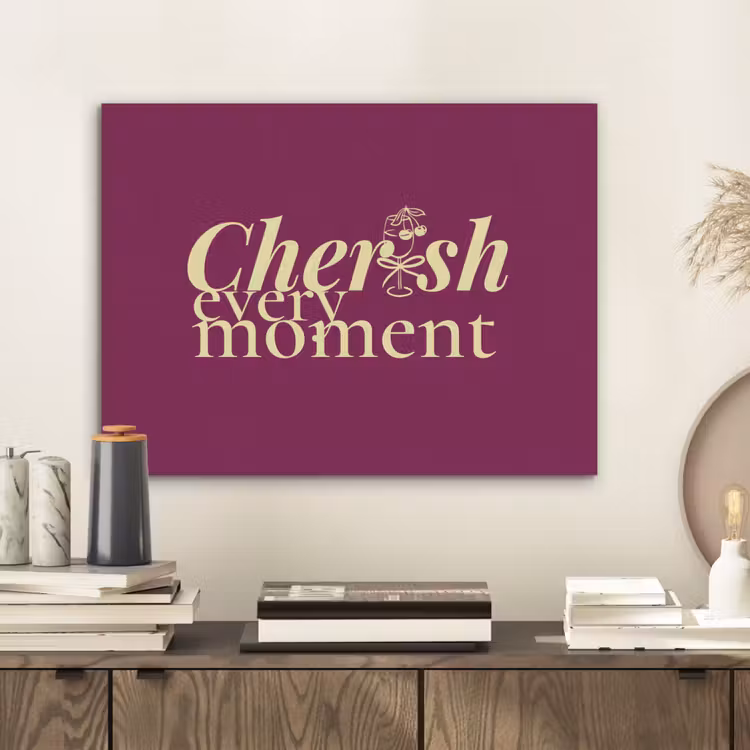 Cherish every moment - Cocktailglas - Bordeaux PET vilt klein -sfeer1